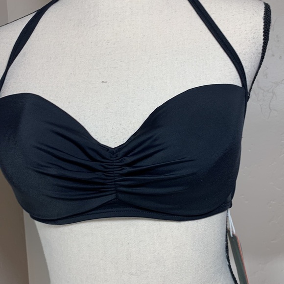 Coastal Blue Women's Swimwear Bra-Sized Underwire Shirred-Front Bikini Top - 34C - Picture 5 of 8